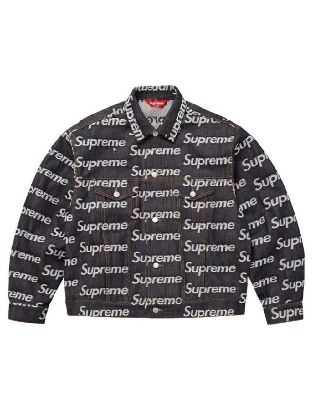Supreme indigo Denim Jacket jacquard